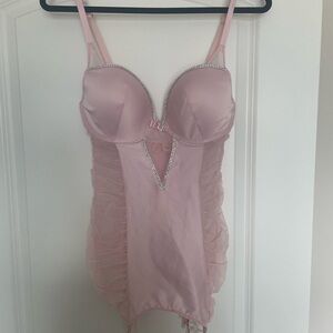 Victoria's Secret Pink Chemise with Rhinestone Accents